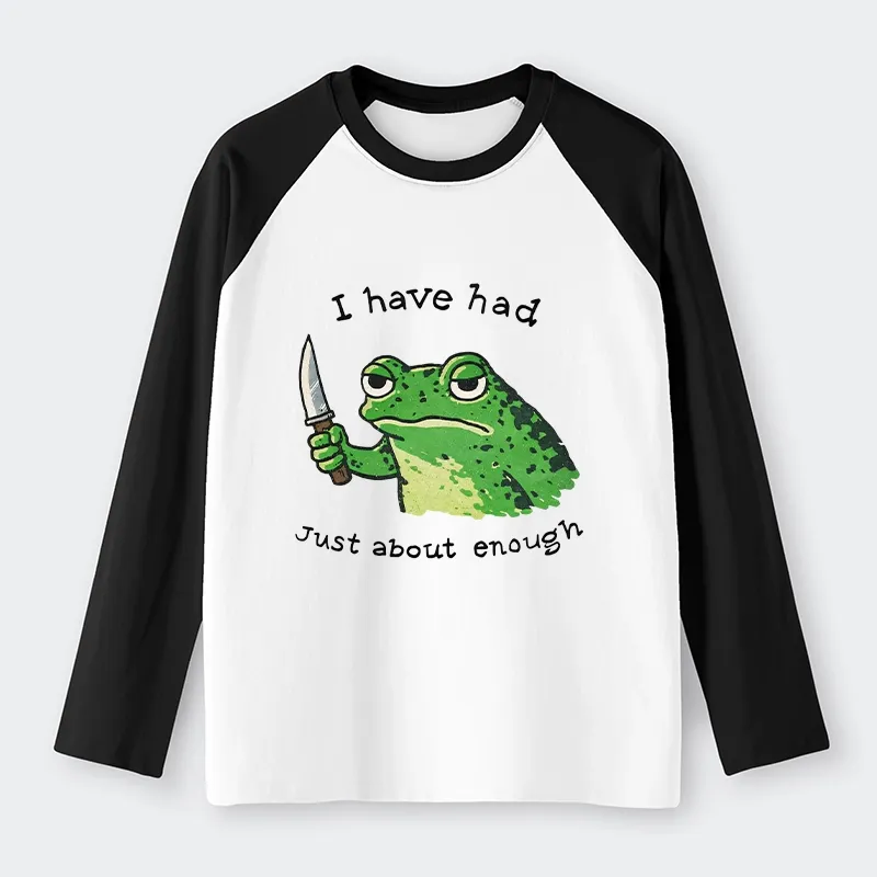 Tokyo-Tiger Impatient Frog Raglan Long Sleeve T-shirt