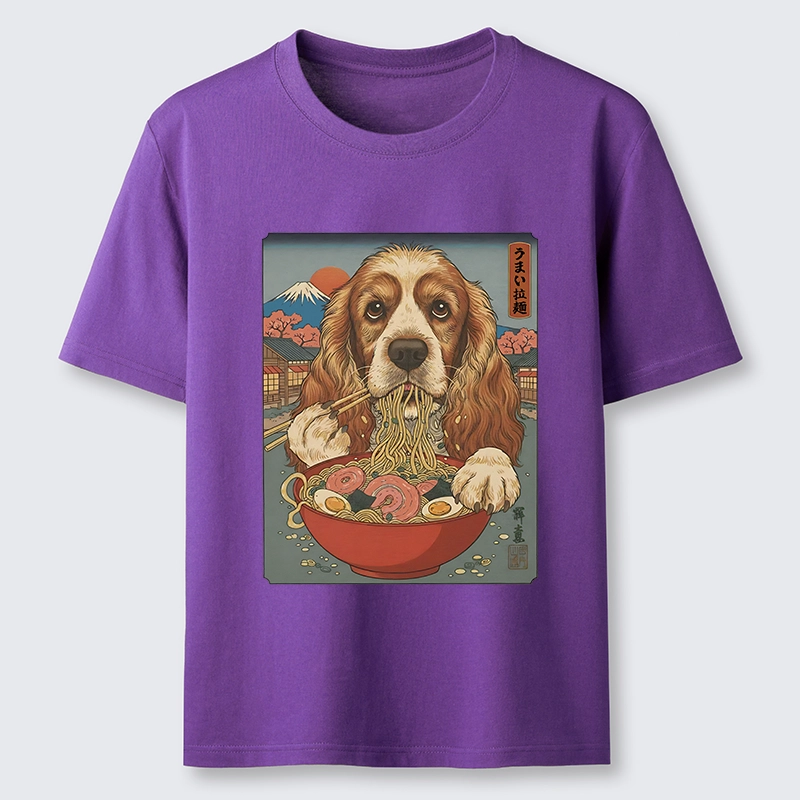 Tokyo-Tiger Dog Slurping Ramen In Japanese Style Classic T-Shirt