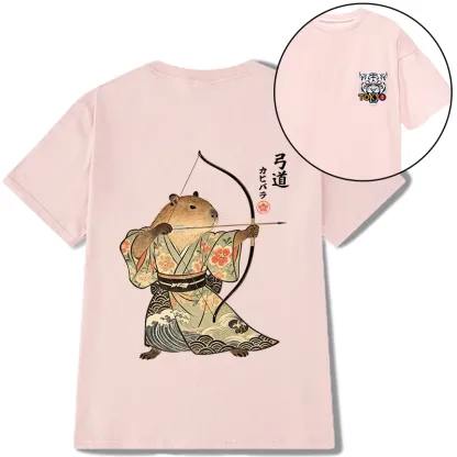 Tokyo-Tiger Capybara Archery Front Back Classic T-Shirt
