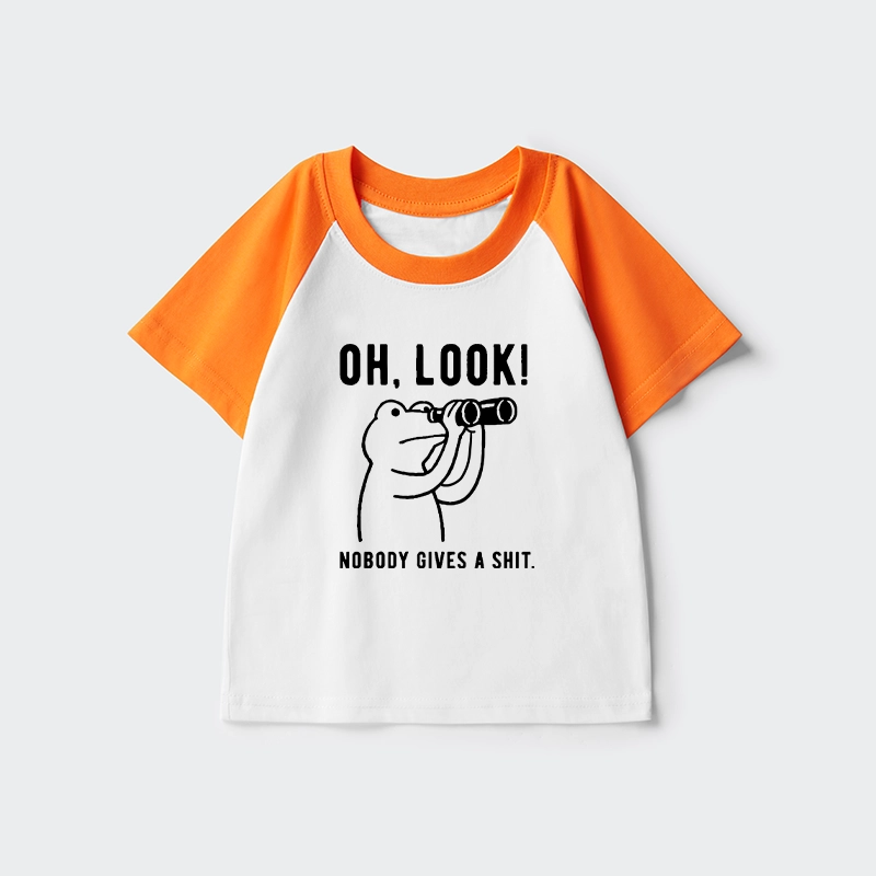 Tokyo-Tiger Frog of Indifference Kids Raglan T-shirt