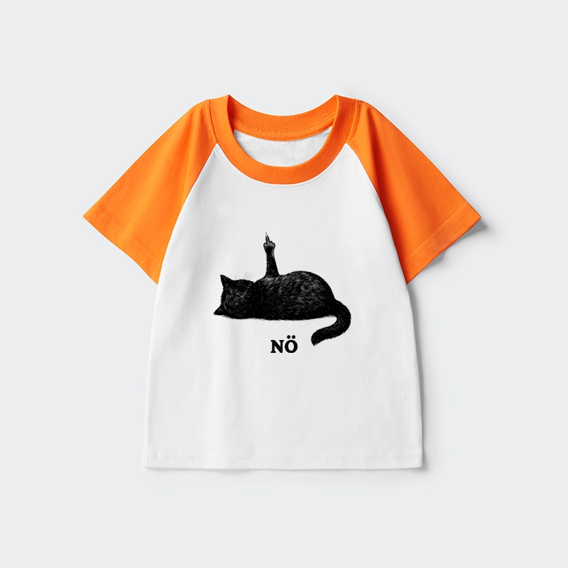 Tokyo-Tiger Cat Refused Kids Raglan T-shirt