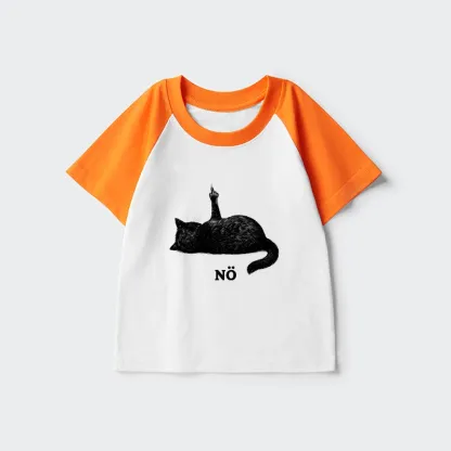 Tokyo-Tiger Cat Refused Kids Raglan T-shirt