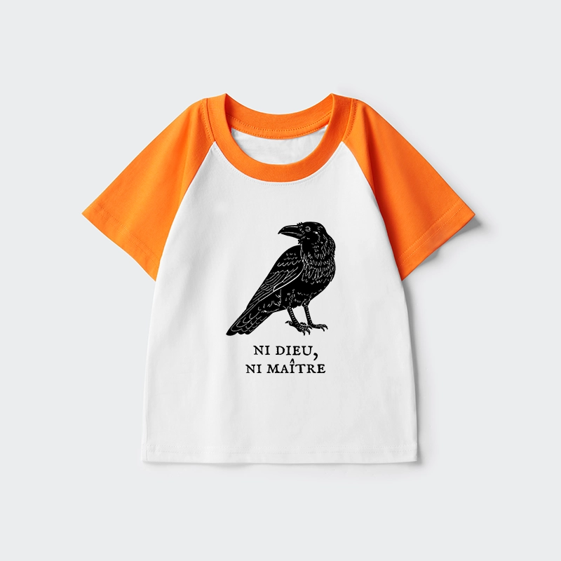 Tokyo-Tiger Crow Have A Strong Sense Of Self Kids Raglan T-shirt
