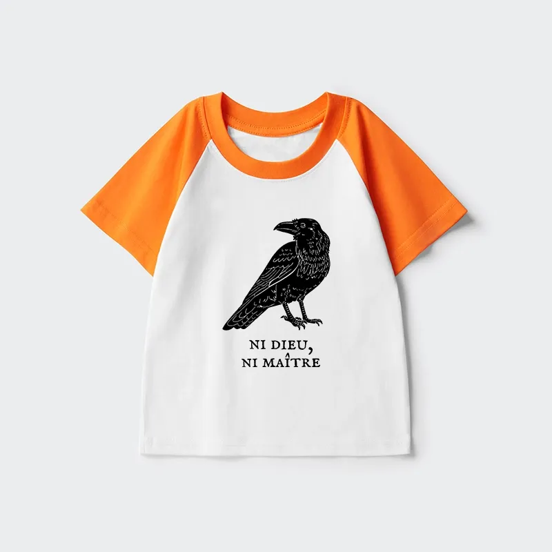 Tokyo-Tiger Crow Have A Strong Sense Of Self Kids Raglan T-shirt