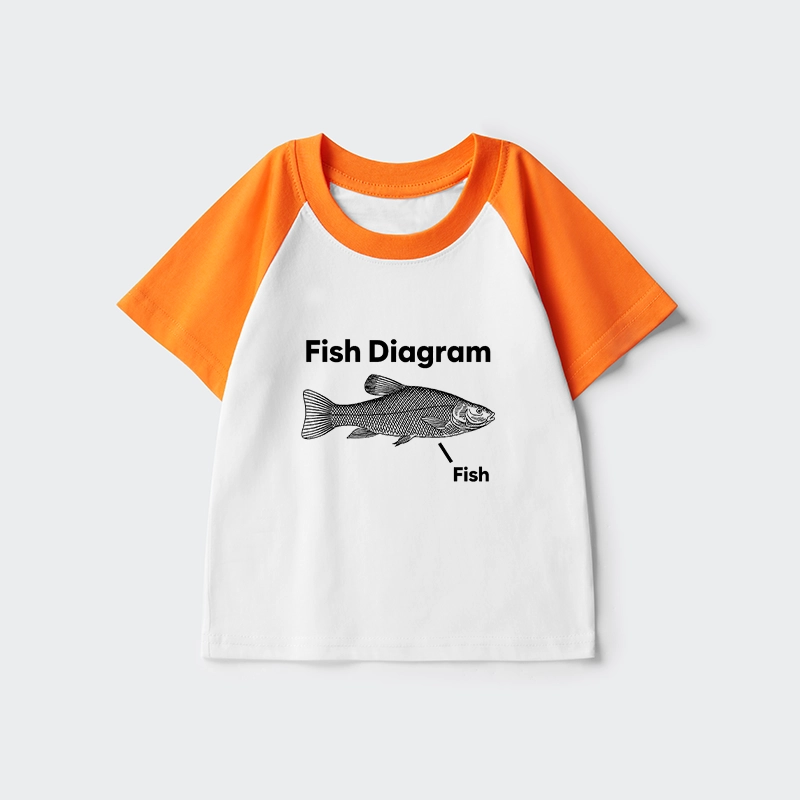 Tokyo-Tiger A Funny Guide to Fish Meme Kids Raglan T-shirt