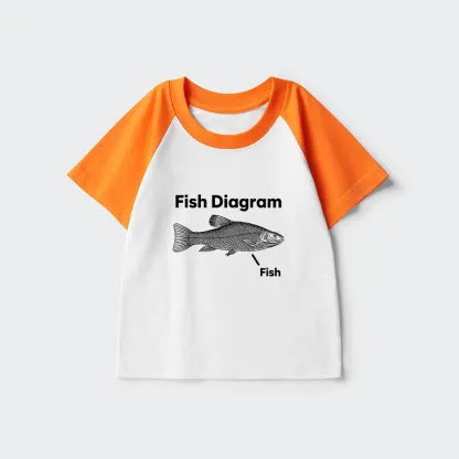 Tokyo-Tiger A Funny Guide to Fish Meme Kids Raglan T-shirt