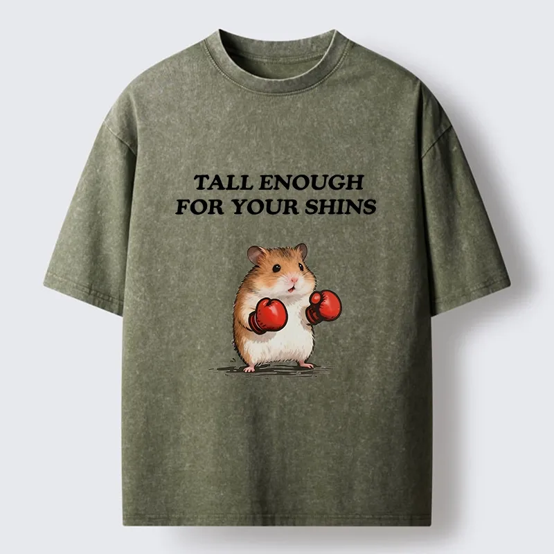 Tokyo-Tiger Meme Hamster With Boxing Gloves Washed T-Shirt
