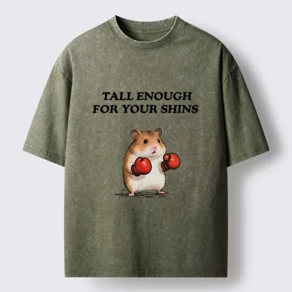 Tokyo-Tiger Meme Hamster With Boxing Gloves Washed T-Shirt