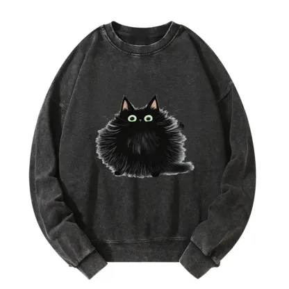 Tokyo-Tiger Cat's Approval Washed Sweatshirt