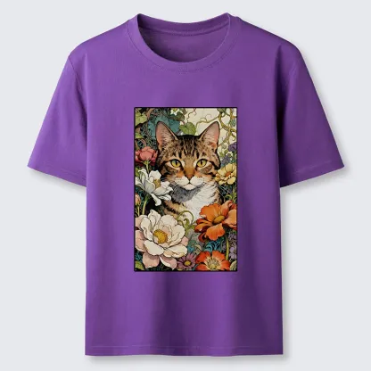 Tokyo-Tiger A Cat Hidden In Flowers Classic T-Shirt