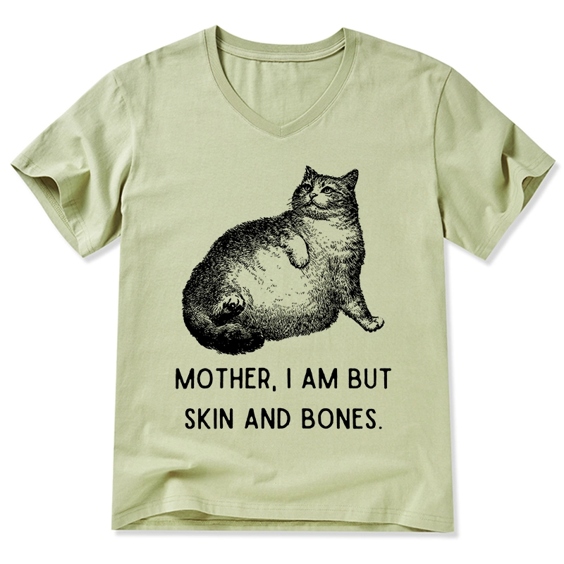 Tokyo-Tiger Skin & Bones Cat V-Neck Classic T-Shirt