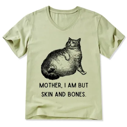Tokyo-Tiger Skin & Bones Cat V-Neck Classic T-Shirt