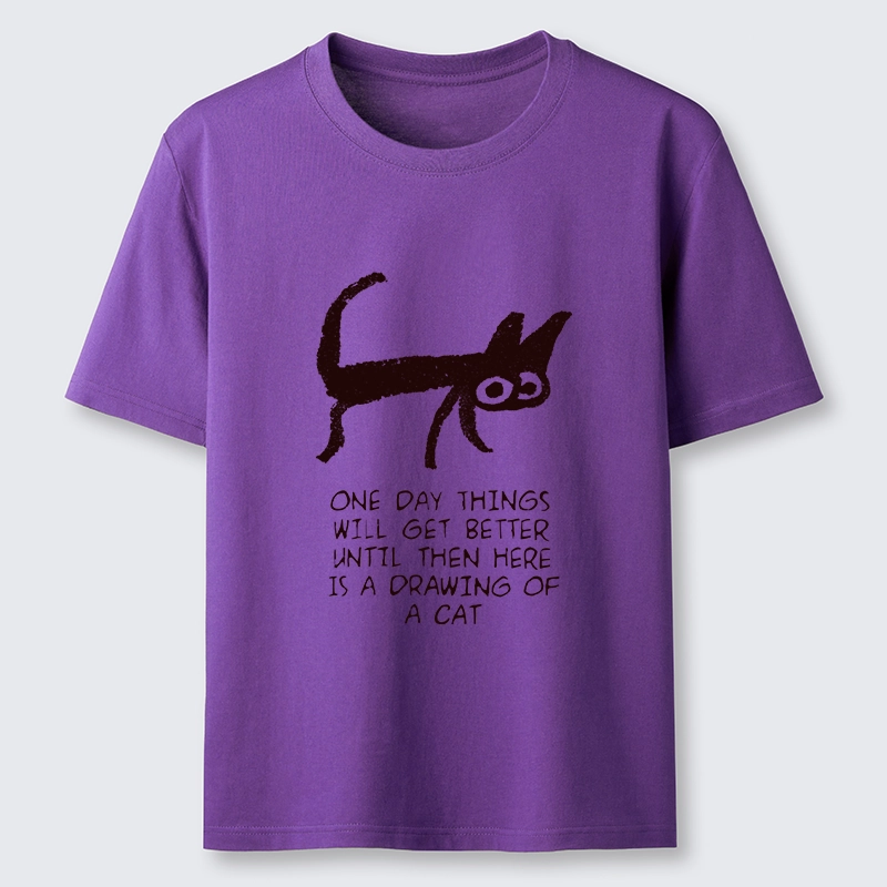 Tokyo-Tiger Cat Cheer Up Drawing Classic T-Shirt