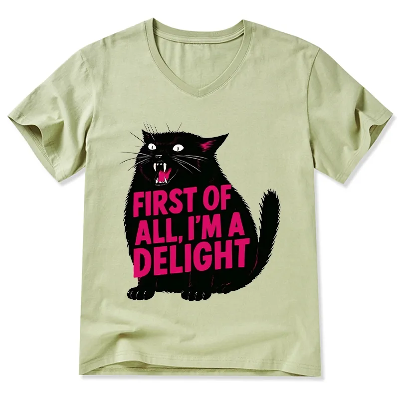 Tokyo-Tiger Roaring Black Cat V-Neck Classic T-Shirt