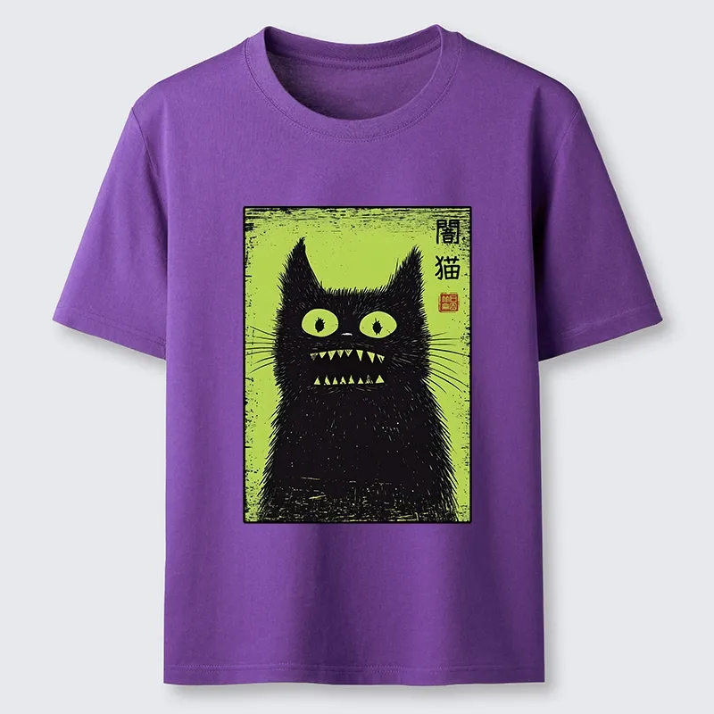 Tokyo-Tiger Spooky Black Cat Japanese Classic T-Shirt