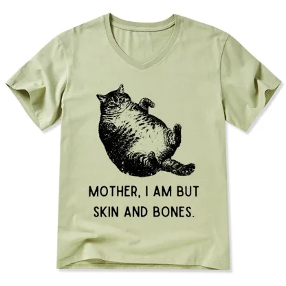 Tokyo-Tiger Overweight Cat And Its Doting Owner V-Neck Classic T-Shirt