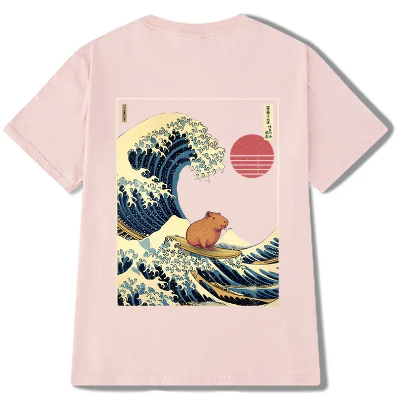 Tokyo-Tiger Capybara Surfing Back Classic T-Shirt