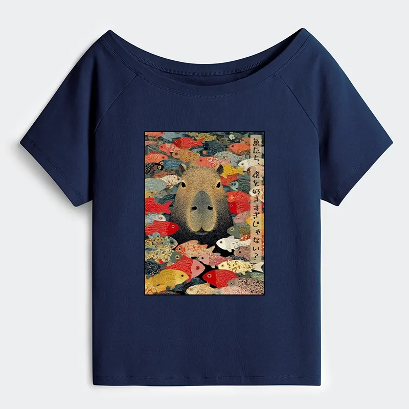 Tokyo-Tiger Am I Too Lovable? Off Shoulder T-Shirt