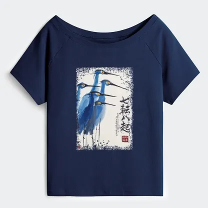 Tokyo-Tiger Wings That Never Yield Off Shoulder T-Shirt