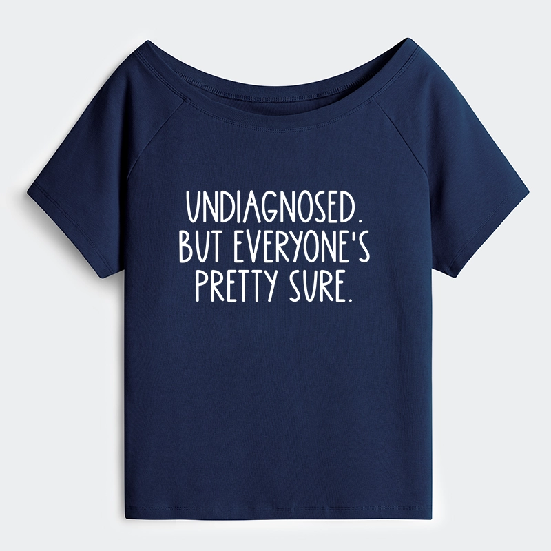 Tokyo-Tiger Self-diagnosed Illness Funny Off Shoulder T-Shirt