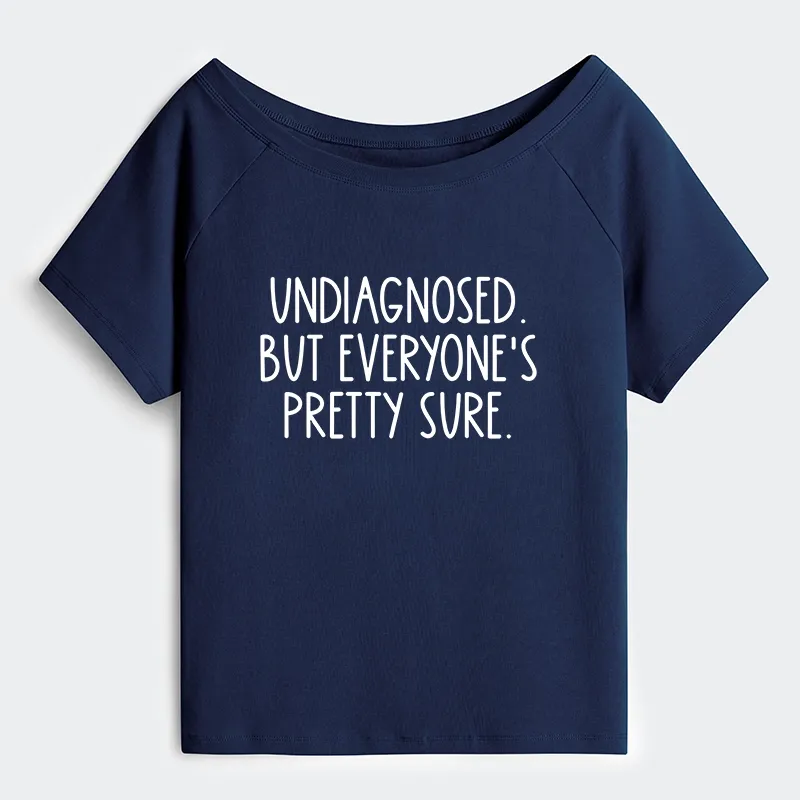 Tokyo-Tiger Self-diagnosed Illness Funny Off Shoulder T-Shirt