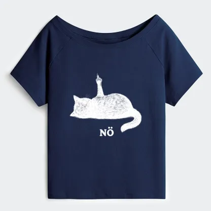 Tokyo-Tiger Cat Refused Off Shoulder T-Shirt