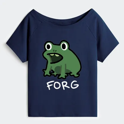 Tokyo-Tiger Funny Forg Japan Off Shoulder T-Shirt