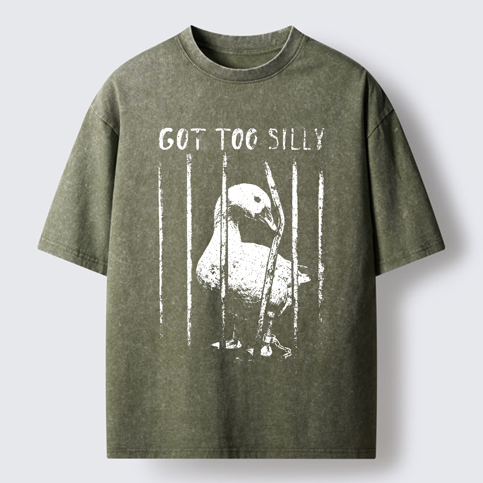 Tokyo-Tiger Got Too Silly Goose Washed T-Shirt