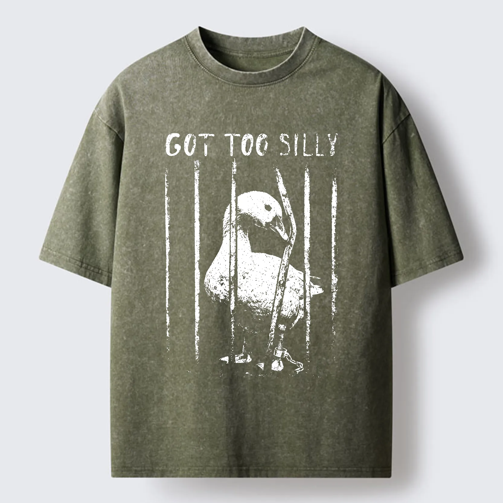 Tokyo-Tiger Got Too Silly Goose Washed T-Shirt