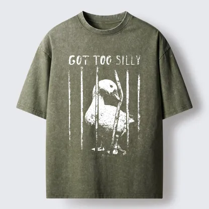 Tokyo-Tiger Got Too Silly Goose Washed T-Shirt