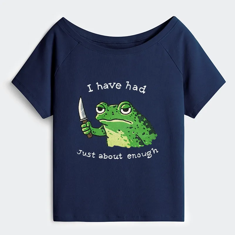 Tokyo-Tiger Impatient Frog Off Shoulder T-Shirt