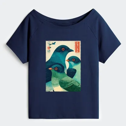 Tokyo-Tiger Petrels Of The Painted Sea Off Shoulder T-Shirt