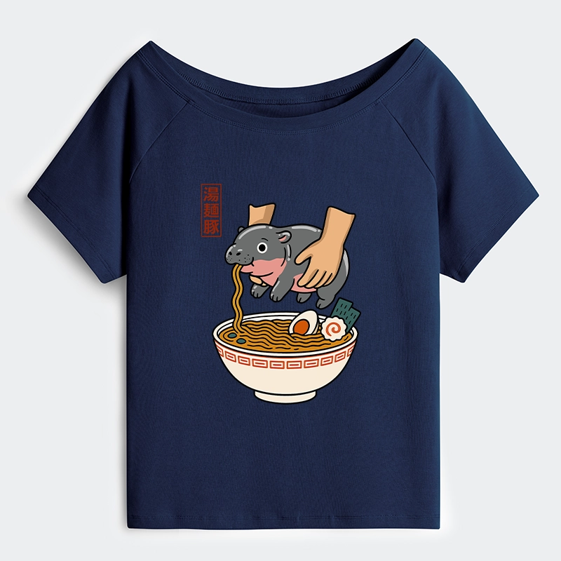 Tokyo-Tiger Noodles Got Me Off Shoulder T-Shirt