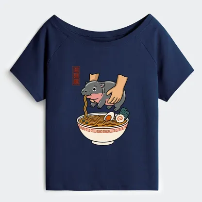 Tokyo-Tiger Noodles Got Me Off Shoulder T-Shirt