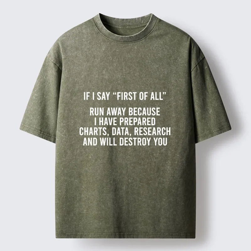 Tokyo-Tiger First Of All Debate Meme Washed T-Shirt