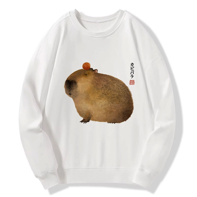 Tokyo-Tiger Calm Capybara Illustration Classic Sweatshirt