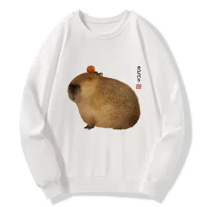 Tokyo-Tiger Calm Capybara Illustration Classic Sweatshirt