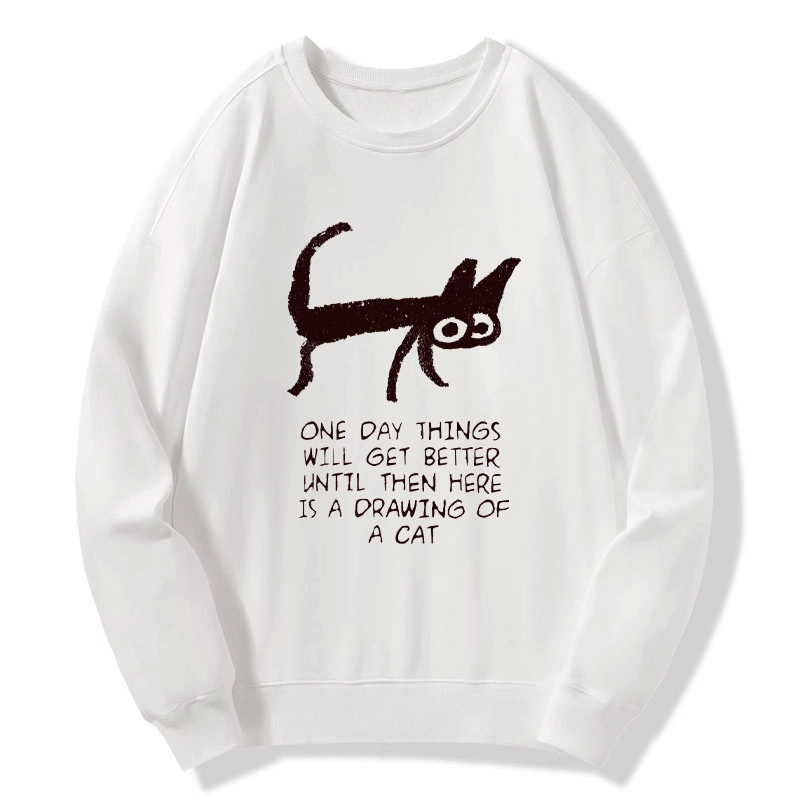 Tokyo-Tiger Cat Cheer Up Drawing Classic Sweatshirt