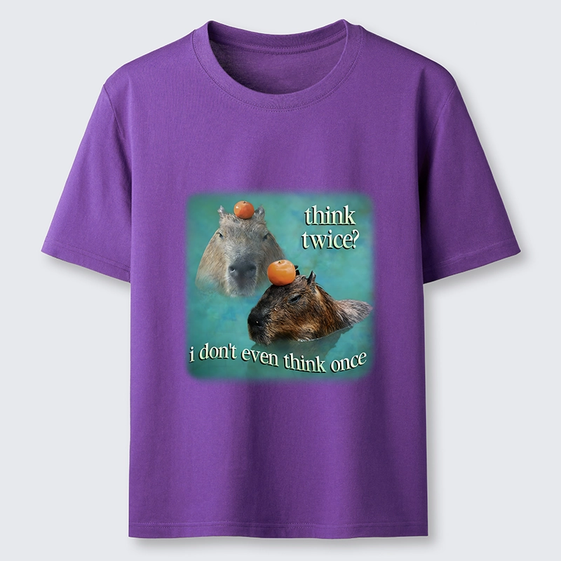 Tokyo-Tiger Capybara Think Twice Funny Meme Classic T-Shirt