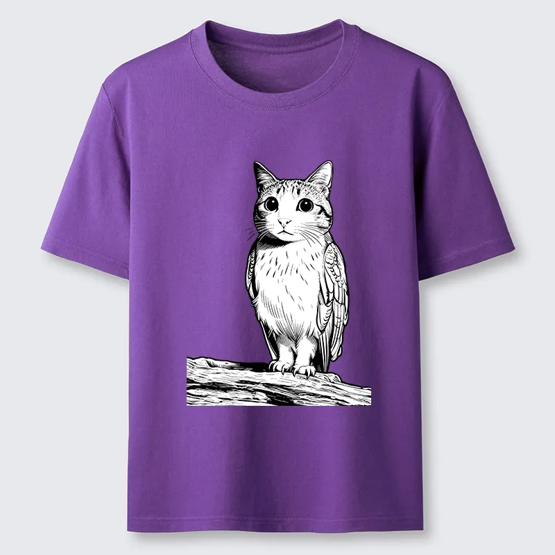 Tokyo-Tiger Funny Cat Owl Fusion Art Classic T-Shirt