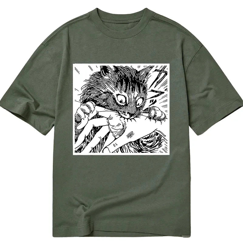 Tokyo-Tiger Creepy Cat Anime Horror Anteater Classic T-Shirt