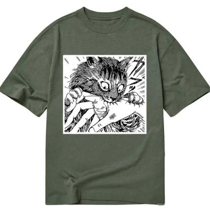 Tokyo-Tiger Creepy Cat Anime Horror Anteater Classic T-Shirt