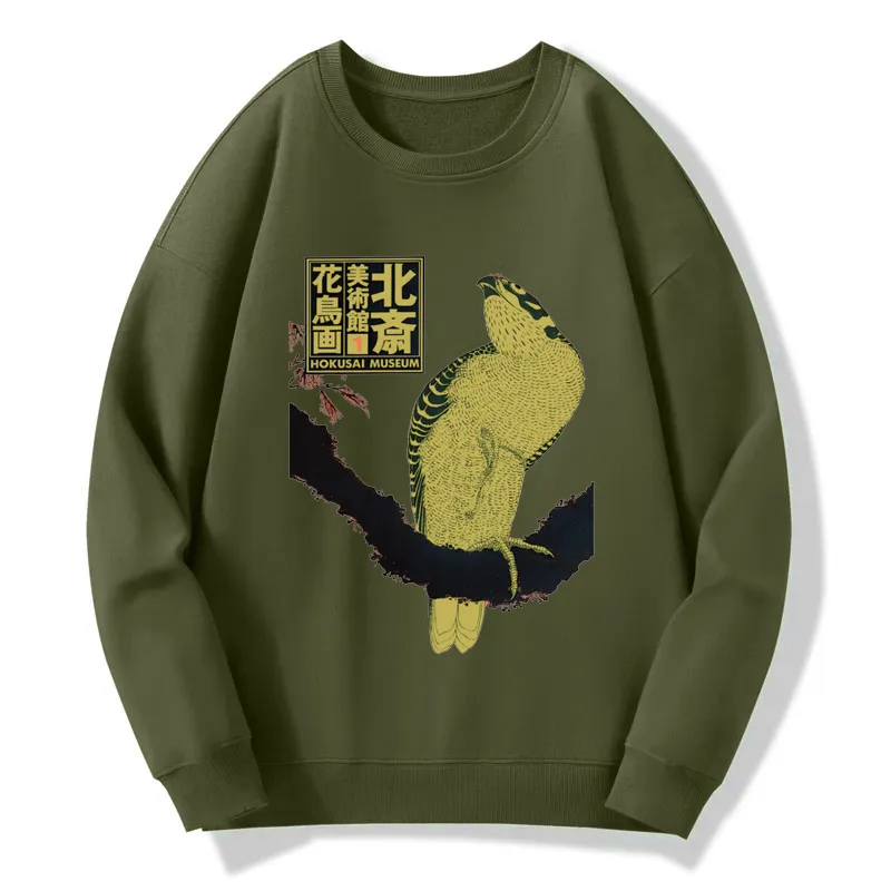 Tokyo-Tiger Hokusai Museum Flower And Bird Sweatshirt