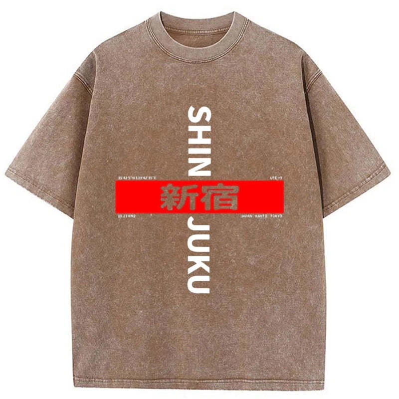 Tokyo-Tiger Shinjuku Prefecture Japan Washed T-Shirt