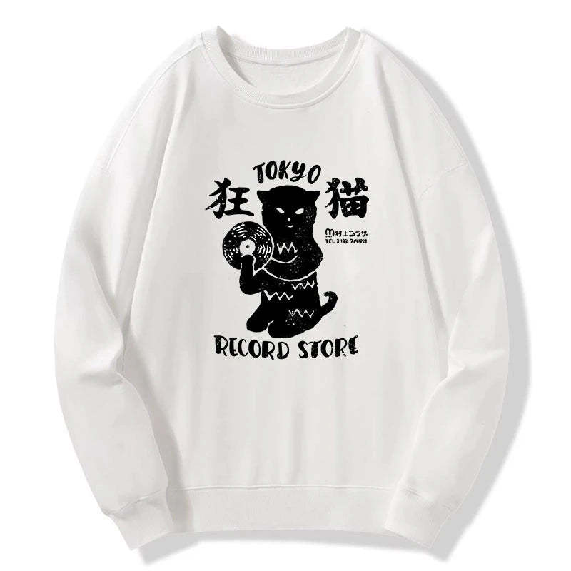 Tokyo-Tiger Tokyo Record Store Cat CD Sweatshirt Sale