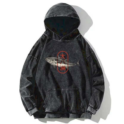 Tokyo-Tiger Oyashima Sushi Logo Washed Hoodie