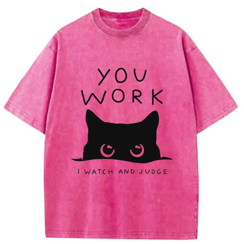 Tokyo-Tiger A Cat That Spies Washed T-Shirt-tokyo-tiger