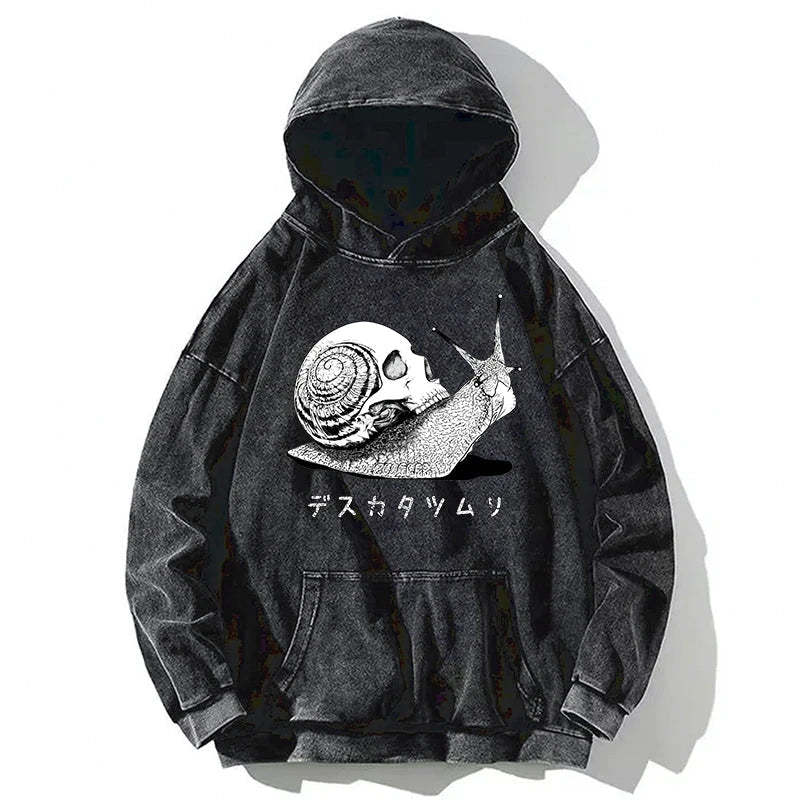 Tokyo-Tiger Death Snail Manga Washed Hoodie Sale