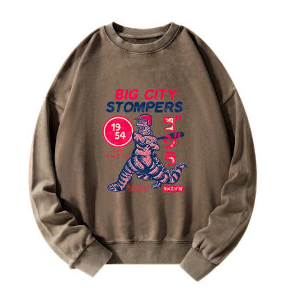 Tokyo-Tiger Big City Stompers Washed Sweatshirt