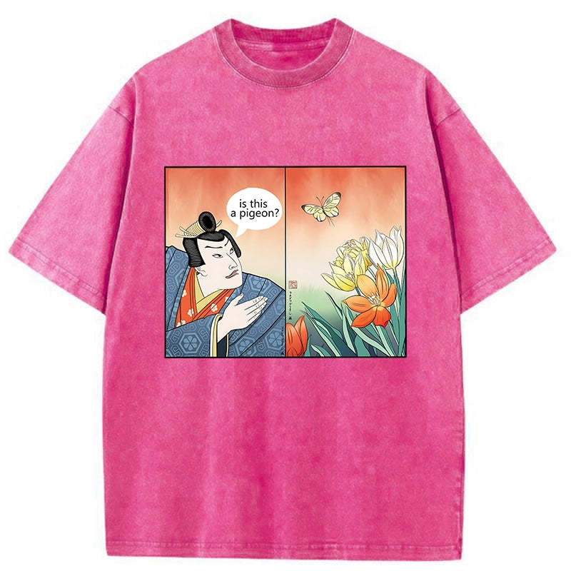 Tokyo-Tiger Is This A Pigeon Washed T-Shirt